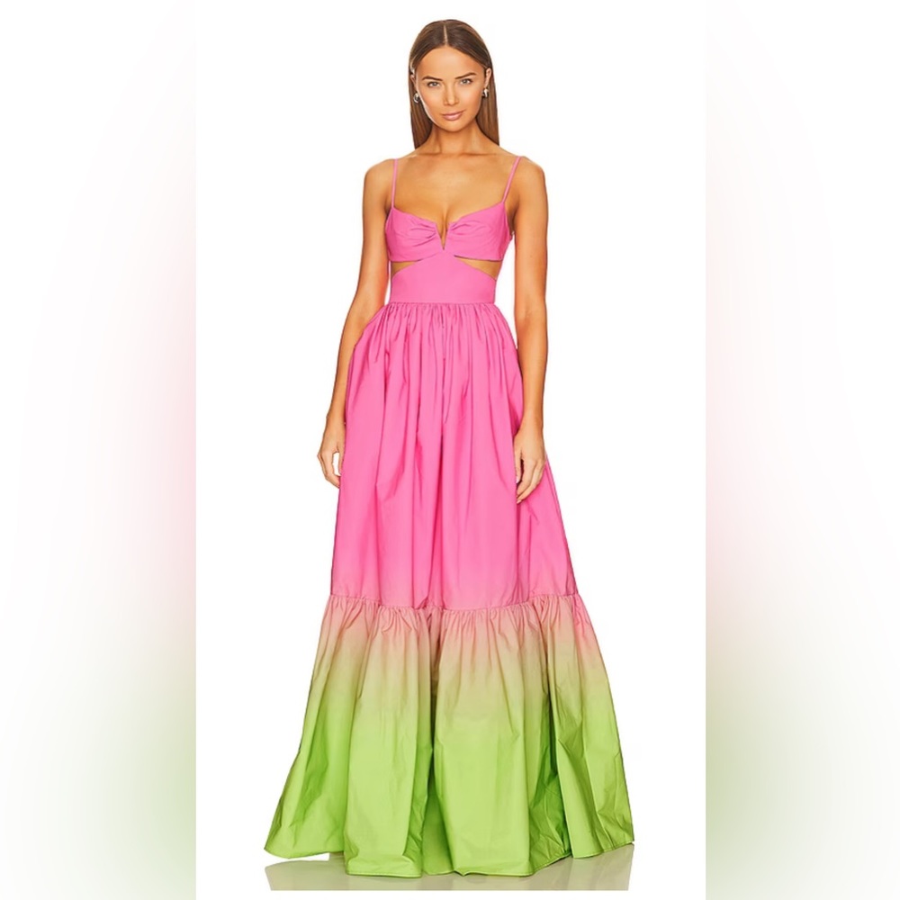 Sau Lee pink and green maxi! Sz4
